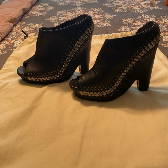Sam Edelman black leather studded booties - Picture 5 of 6